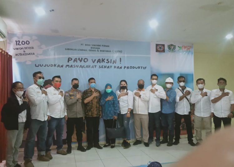 GLOW Muara Enim Gandeng PT BSP Laksanakan Vaksinasi