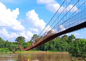 Jembatan Gantung Desa Kuripan Selatan Memprihatinkan dan Membahayakan Masyarakat