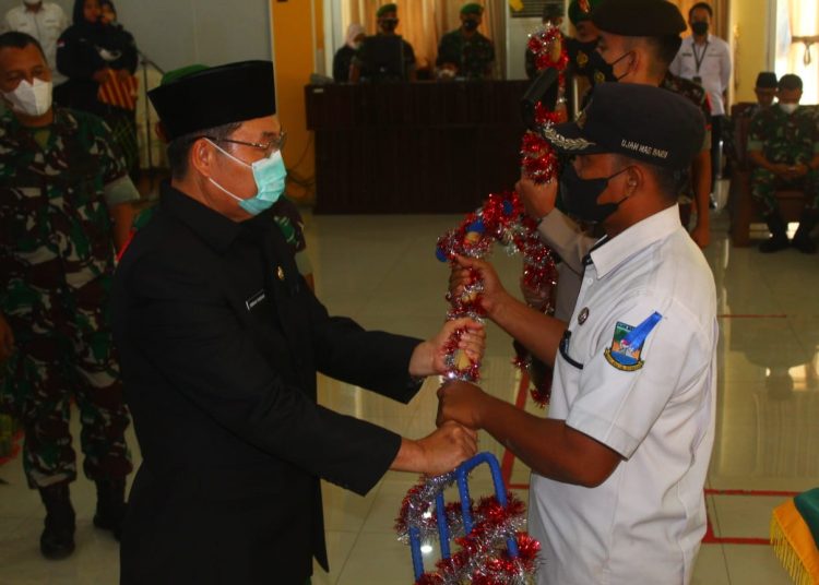 Kades Ujanmas Baru Hadiri Pembukaan TMMD ke 113 TA 2022