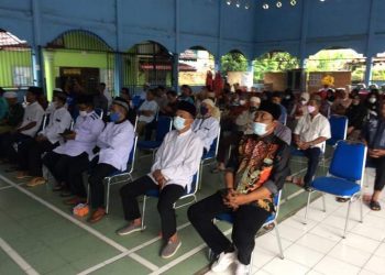 Suasana Halal Bi Halal yang diadakan Pemerintah Desa Tegal Rejo Kecamatan Lawang Kidul bersama masyarakat