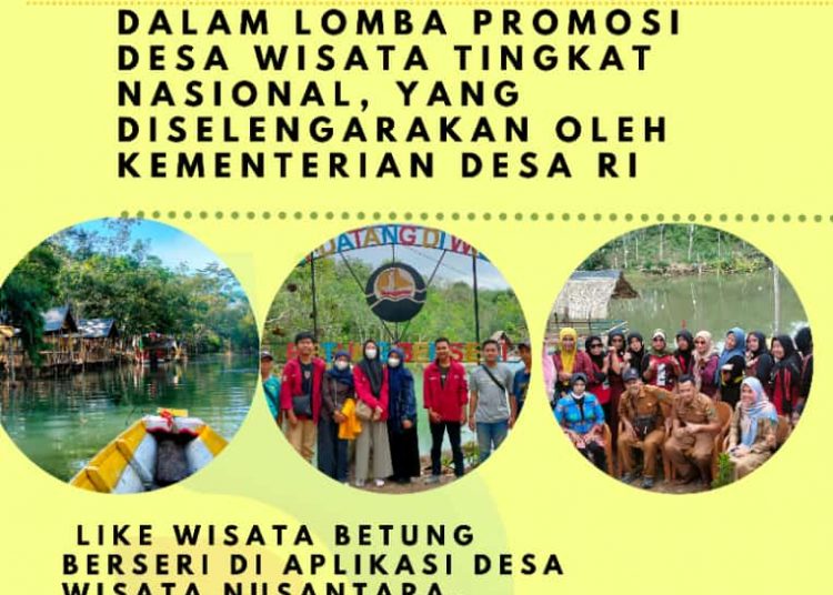 Ayo Dukung wisata Betung Berseri Dalam Lomba Promosi Desa Wisata Tingkat Nasional