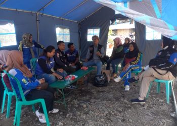 Dinas Sosial Dan Tagana Muara Enim Dirikan Posko Dapur Umum Untuk Warga Yang Terdampak Banjir