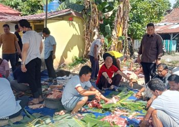 Rayakan Idul Adha 1443 H.Kapolsek Lawang Kidul Potong Sapi Dan Kambing