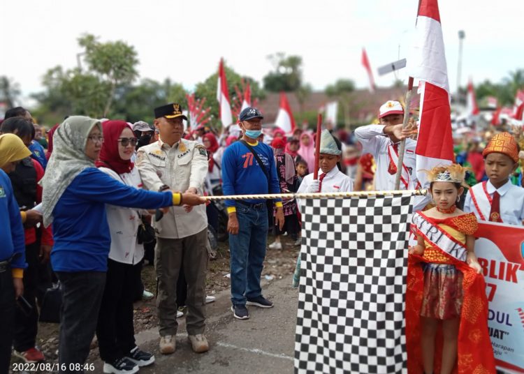 Semarakkan HUT RI ke 77, Kecamatan Lawang Kidul Adakan Karnaval Tingkat SD,SMP,SMA/SMK Dan Umum