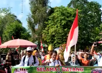 Memeriahkan HUT RI ke 77 Ujanmas Lama Gelar Karnaval Tingkat Desa