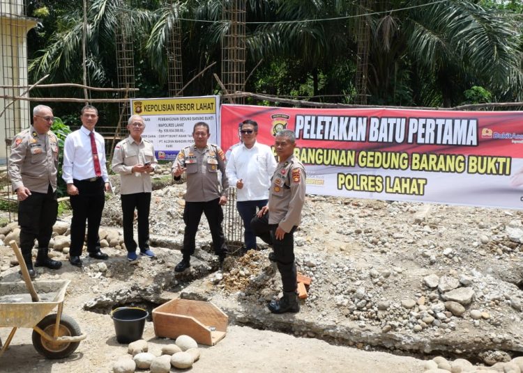 PTBA Bantu Pembangunan Gedung Barang Bukti Polres Lahat