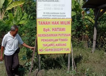 Hatami Desak Polres Lampung Selatan Usut Tuntas Mafia Tanah
