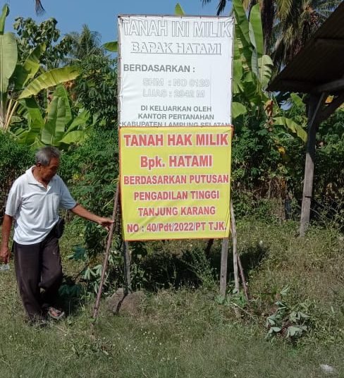 Hatami Desak Polres Lampung Selatan Usut Tuntas Mafia Tanah