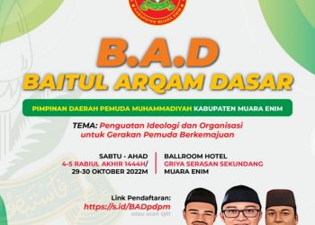 Perkuat Pengkaderan, Pemuda Muhammadiyah Muara Enim Gelar BAD