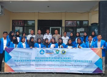 Camat Gunung Megang Sambut Mahasiswa KKN PGRI Palembang