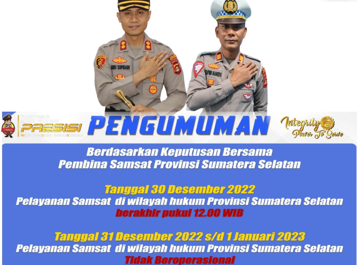 Pelayanan Samsat Ditutup Sementara