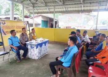 AKP Alpian Giat Jum’at Curhat di Desa Rami Pasai Benakat Dipenuhi Warga