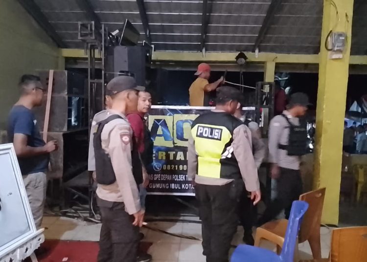 Polsek Gunung Megang Kembali Bubarkan Orgen Musik Remix di Kawasan Belimbing Muara Enim
