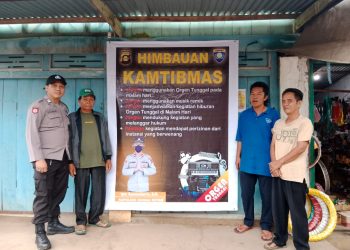Polsek Sungai Rotan Pasang Spanduk Himbauan Kamtibmas