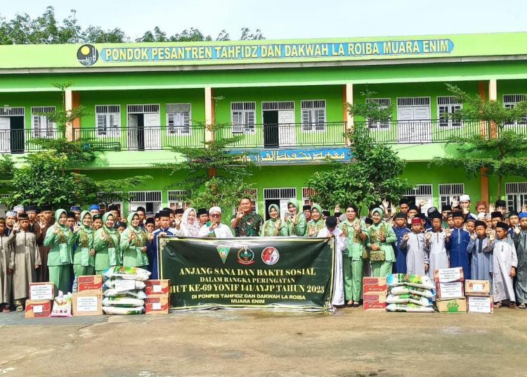 HUT Batalyon Infantri 141/AYJP, Danyonif 141 /AYJP Sambangi Ponpes La Roiba Muara Enim