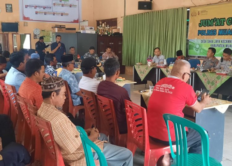 Kasatlantas Laksanakan Jum’at Curhat di Saka Jaya Muara Enim