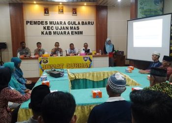 Jum’at Curhat Polsek Gunung Megang di Muara Gula Baru Ujanmas