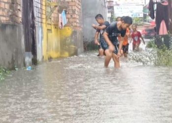 Kawasan Kelurahan Pasar I Muara Enim Dilanda Banjir