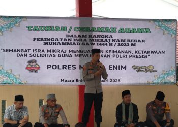 Wujudkan Keimanan Dan Kinerja, Polres Muara Enim Gelar Peringatan Isra Mi’raj