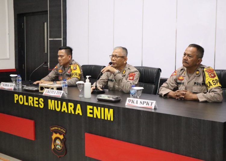 Tim Polda Sumsel Cek Aplikasi DORS Dan EWS Polres Muara Enim & Polres Pali