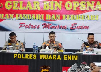 Gelar Bin Opsnal Bag, Sat, SEI & Polsek di Jajaran Polres Muara Enim
