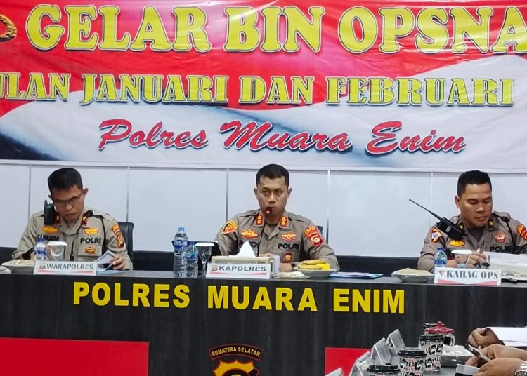 Gelar Bin Opsnal Bag, Sat, SEI & Polsek di Jajaran Polres Muara Enim