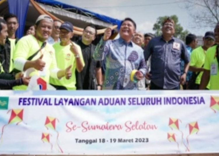 Gubernur Sumsel Secara Resmi Buka Festival Lomba Layang Aduan Diselenggarakan DPD PERLASI
