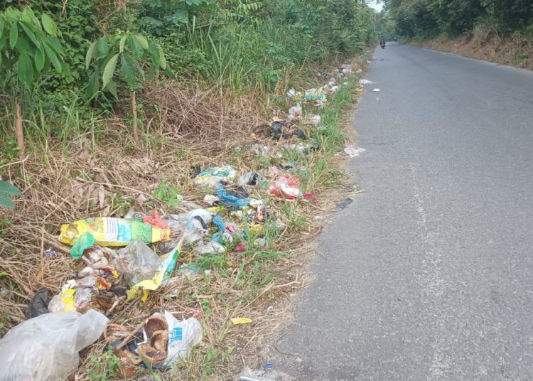 Kades & Tokoh Pemuda Desa Geram Sampah Berserakan
