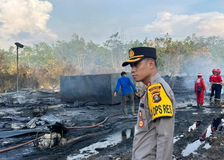 Gudang BBM Ilegal Simpang Tanjung Belimbing Terbakar, Kapolres Muara Enim: Pemilik Gudang Sudah Diamankan