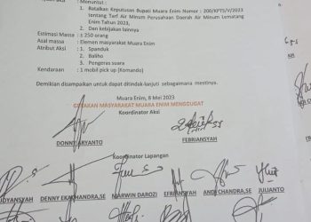 Ratusan Masa Akan Duduki Kantor Bupati Muara Enim, Simak Infonya..!!