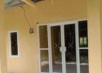 Bangunan Gedung Baru Terbengkalai di Gelumbang Muara Enim