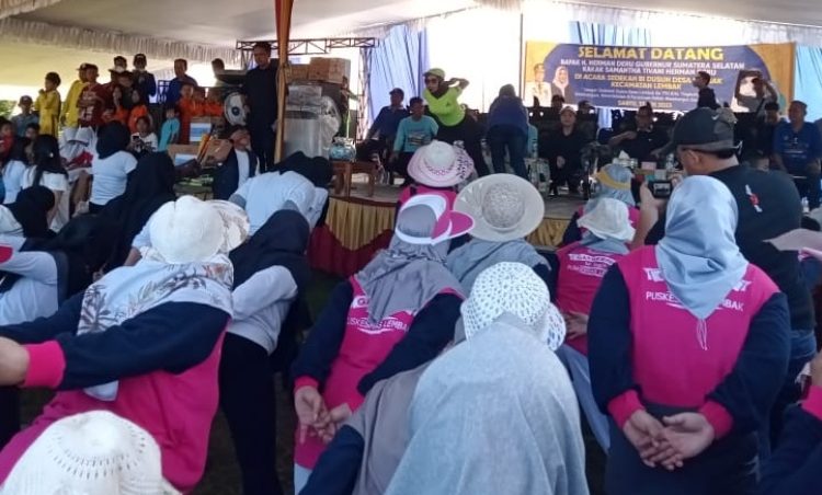 Jalan Sehat, Senam & Door Prize Isi Kegiatan Sedekah Dusun Lembak ke 751