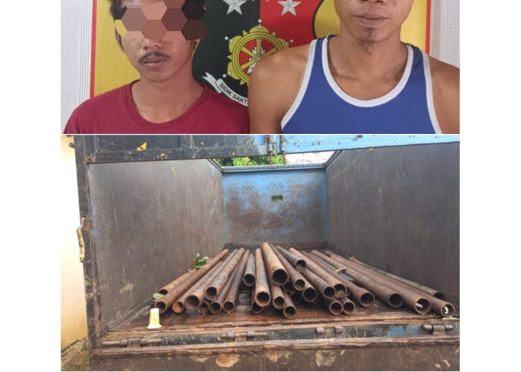 Maling Besi Pipa Dua Warga Lorok Ogan Ilir Ditangkap