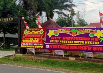 “HUT Bhayangkara ke-77” Polsek Lembak Banjir Karangan Bunga Ucapan Selamat & Diapresiasi Masyarakat