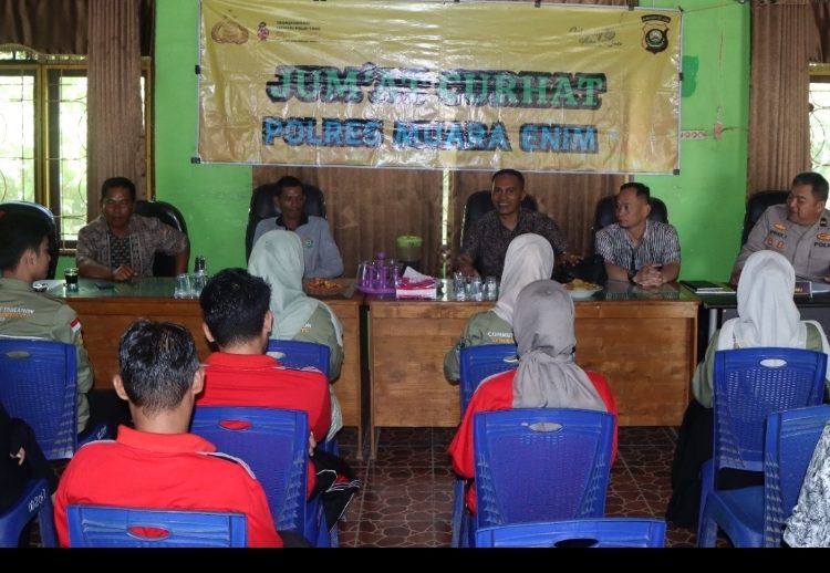 Jum’at Curhat di Desa Kepur Muara Enim Warga Minta Balap Liar Hingga Narkoba Diberantas