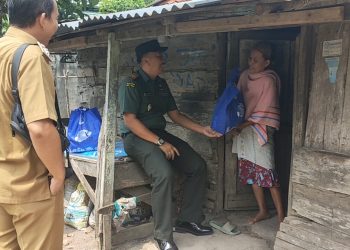 Danramil Gunung Megang Masuk Dapur Warga di Cinta Kasih Blimbing