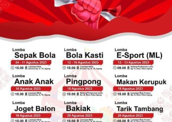 Desa Tebat Agung Rambang Niru Meriahkan HUT RI ke – 78, Berikut Kegiatan Lombanya