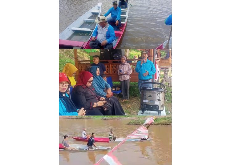 Meriahkan HUT RI ke 78, Pemdes Muara Gula Lama Adakan Lomba Bidar Sekecamatan