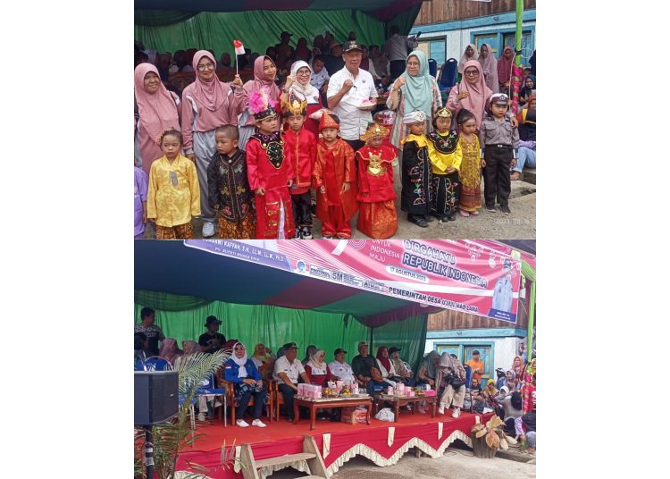 Camat & Kades Sambut Langsung Peserta Lomba Karnaval Tingkat Kecamatan Ujanmas Dipanggung Kehormatan