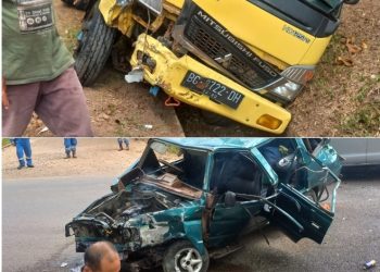 Laka Adu Kambing Truk Vs Kijang di Rambang Niru Muara Enim