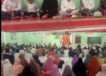 Antusias Jama,ah Masjid Al-Mukminun Ujanmas Baru Ikuti Peringatan Maulid Nabi Muhammad SAW 1445 H