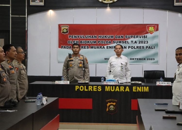 Tingkatkan Profesionalisme Penyelidik Tim Bidkum Polda Sumsel Kunjungi Polres Muara Enim