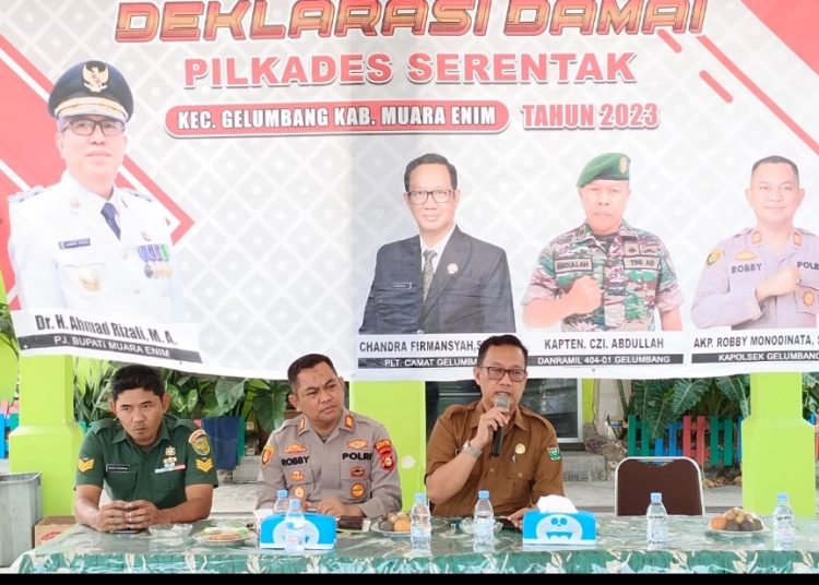 Deklarasi Damai Pilkades Serentak Gelumbang, Cakades Nyatakan Siap Kalah & Siap Menang