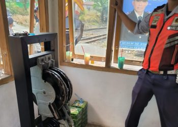 4 Unit Pos Jaga & Palang Pintu di Muara Enim Resmi Dioperasikan 24 Jam