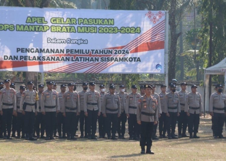 Jelang Pemilu 2024 Pasukan Ops Mantap Brata Musi Siap Berikan Pengamanan