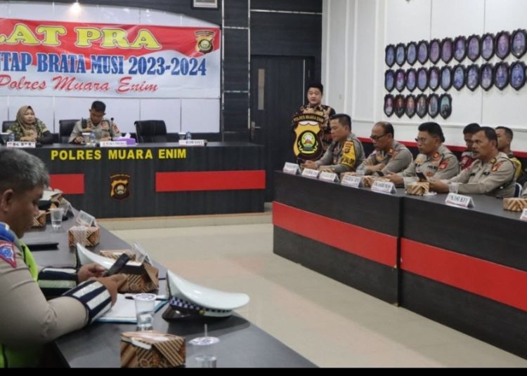 Lat Pra Ops Mantap Brata Musi 2023, Persiapan Menghadapi Pemilu 2024 Polres Muara Enim