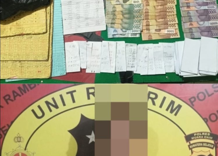 Pelaku Judi Togel di Kabupaten Muara Enim Ditangkap