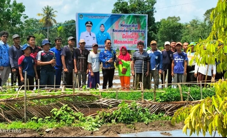 Tekan Inflasi Camat Gelumbang Salurkan Bantuan & Ajak Warga Gemar Menanam Cabai
