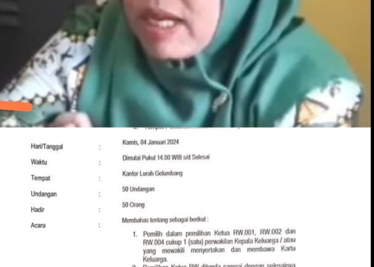 Dinilai Tidak Netral di Pemilihan Ketua RT & RW Lurah Gelumbang Berikan Klarifikasi Tegas
