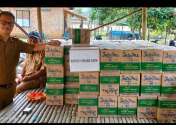 100 Warga Desa Gumai Gelumbang Korban Banjir Terima Bantuan Dari Bupati